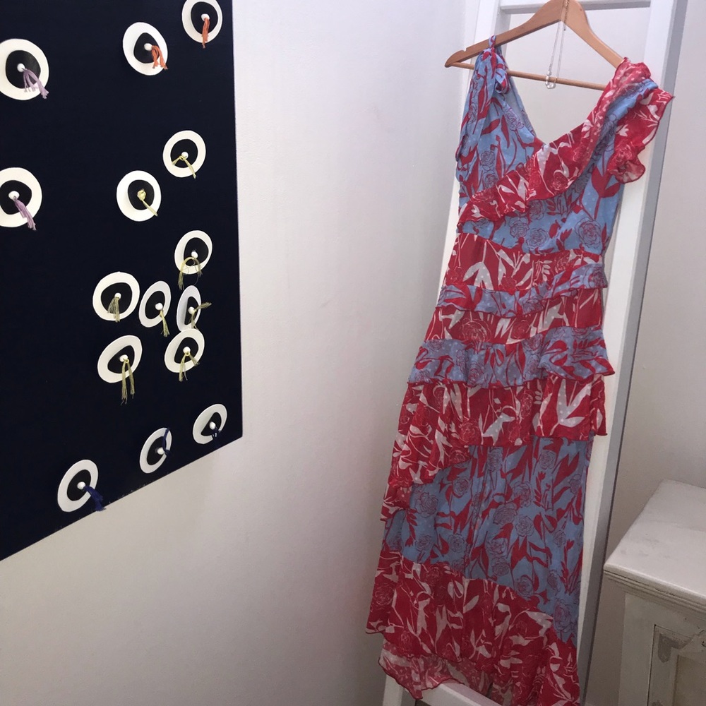 ASOS dress red and light blue - Picture 6 of 8